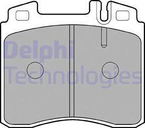 Delphi LP842 - Тормозные колодки, дисковые, комплект parts5.com