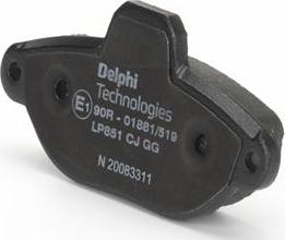 Delphi LP851 - Тормозные колодки, дисковые, комплект parts5.com