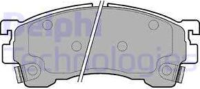 Delphi LP801 - Тормозные колодки, дисковые, комплект parts5.com