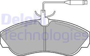 Delphi LP878 - Тормозные колодки, дисковые, комплект parts5.com