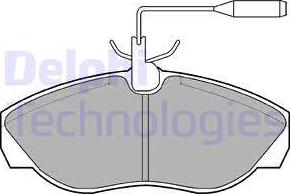 Delphi LP877 - Тормозные колодки, дисковые, комплект parts5.com