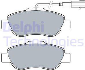 Delphi LP3412 - Тормозные колодки, дисковые, комплект parts5.com