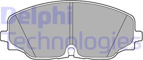 Delphi LP3543 - Тормозные колодки, дисковые, комплект parts5.com