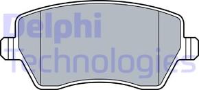 Delphi LP3550 - Тормозные колодки, дисковые, комплект parts5.com