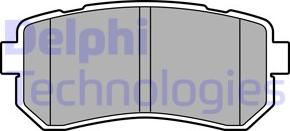 Delphi LP3576 - Тормозные колодки, дисковые, комплект parts5.com