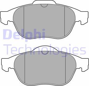 Delphi LP3691 - Тормозные колодки, дисковые, комплект parts5.com