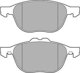 Delphi LP3650 - Тормозные колодки, дисковые, комплект parts5.com