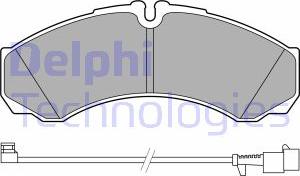 Delphi LP3658 - Тормозные колодки, дисковые, комплект parts5.com