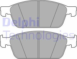 Delphi LP3666 - Тормозные колодки, дисковые, комплект parts5.com