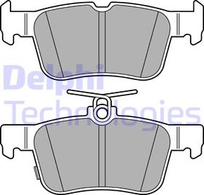 Delphi LP3607 - Тормозные колодки, дисковые, комплект parts5.com