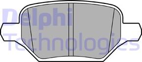 Delphi LP3611 - Тормозные колодки, дисковые, комплект parts5.com