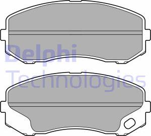 Delphi LP3687 - Тормозные колодки, дисковые, комплект parts5.com