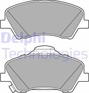 Delphi LP3678 - Тормозные колодки, дисковые, комплект parts5.com