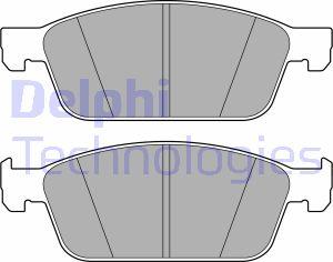 Delphi LP3672 - Тормозные колодки, дисковые, комплект parts5.com