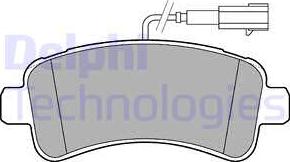 Delphi LP3185 - Тормозные колодки, дисковые, комплект parts5.com