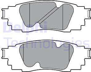 Delphi LP3392 - Тормозные колодки, дисковые, комплект parts5.com