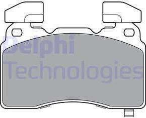 Delphi LP3366 - Тормозные колодки, дисковые, комплект parts5.com