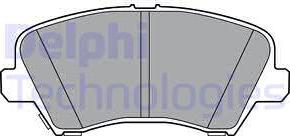 Delphi LP3361 - Тормозные колодки, дисковые, комплект parts5.com