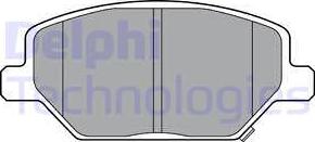 Delphi LP3371 - Тормозные колодки, дисковые, комплект parts5.com