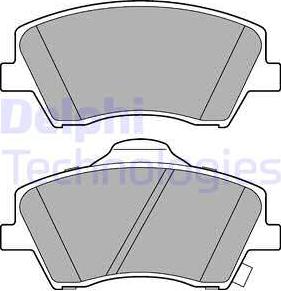 Delphi LP3264 - Тормозные колодки, дисковые, комплект parts5.com