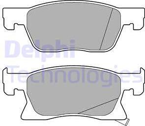 Delphi LP3238 - Тормозные колодки, дисковые, комплект parts5.com