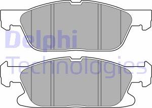 Delphi LP3704 - Тормозные колодки, дисковые, комплект parts5.com