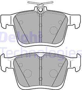 Delphi LP2490 - Тормозные колодки, дисковые, комплект parts5.com