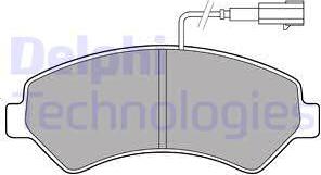 Delphi LP2492 - Тормозные колодки, дисковые, комплект parts5.com