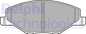 Delphi LP2444 - Тормозные колодки, дисковые, комплект parts5.com