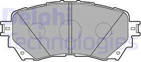 Delphi LP2487 - Тормозные колодки, дисковые, комплект parts5.com