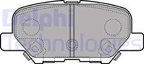 Delphi LP2501 - Тормозные колодки, дисковые, комплект parts5.com