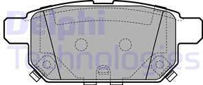 Delphi LP2687 - Тормозные колодки, дисковые, комплект parts5.com