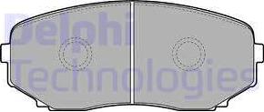 Delphi LP2098 - Тормозные колодки, дисковые, комплект parts5.com