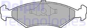 Delphi LP204 - Тормозные колодки, дисковые, комплект parts5.com