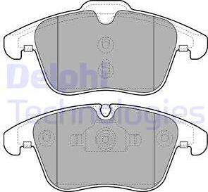 Delphi LP2065 - Тормозные колодки, дисковые, комплект parts5.com