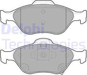 Delphi LP2005 - Тормозные колодки, дисковые, комплект parts5.com