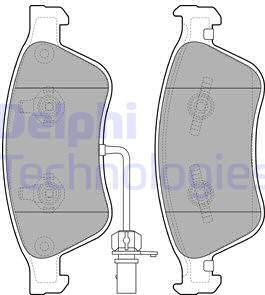 Delphi LP2072 - Тормозные колодки, дисковые, комплект parts5.com