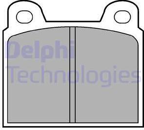 Delphi LP20 - Тормозные колодки, дисковые, комплект parts5.com