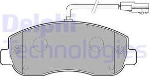 Delphi LP2190 - Тормозные колодки, дисковые, комплект parts5.com