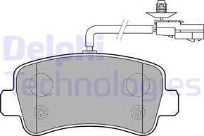 Delphi LP2191 - Тормозные колодки, дисковые, комплект parts5.com