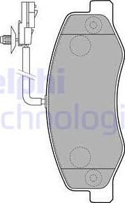 Delphi LP2192 - Тормозные колодки, дисковые, комплект parts5.com