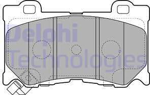 Delphi LP2156 - Тормозные колодки, дисковые, комплект parts5.com