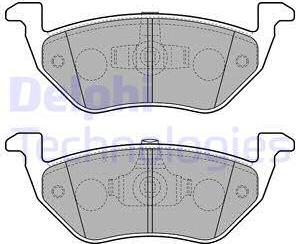 Delphi LP2158 - Тормозные колодки, дисковые, комплект parts5.com