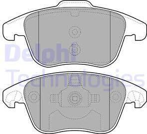 Delphi LP2100 - Тормозные колодки, дисковые, комплект parts5.com