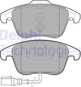 Delphi LP2110 - Тормозные колодки, дисковые, комплект parts5.com