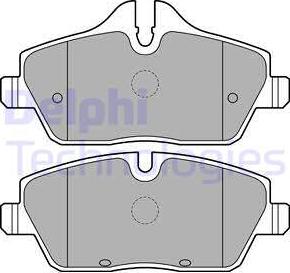 Delphi LP2186 - Тормозные колодки, дисковые, комплект parts5.com