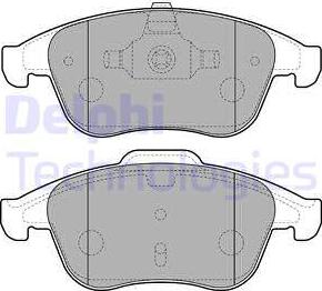 Delphi LP2181 - Тормозные колодки, дисковые, комплект parts5.com