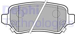 Delphi LP2188 - Тормозные колодки, дисковые, комплект parts5.com