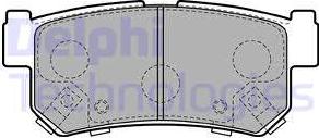 Delphi LP2127 - Тормозные колодки, дисковые, комплект parts5.com