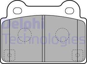 Delphi LP2177 - Тормозные колодки, дисковые, комплект parts5.com